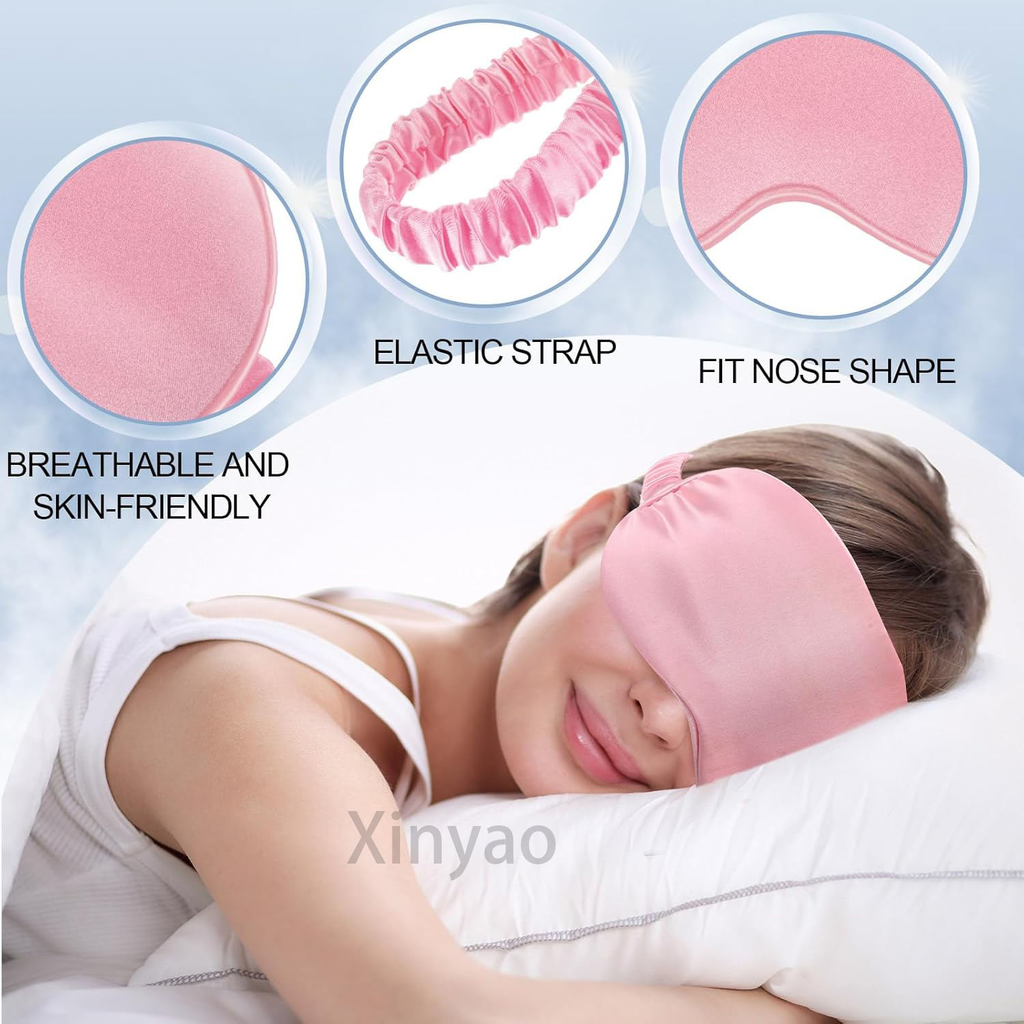 Breathable skin-friendly, elastic strap, fit nose shape - menina dormindo com máscara rosa