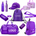 Kit Promocional - Conjunto completo roxo com logo personalizável