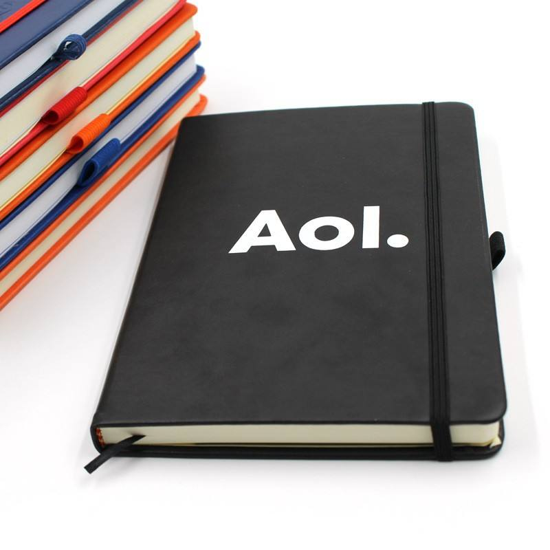 Caderno A5 - Exemplo personalização logo empresa (Aol)