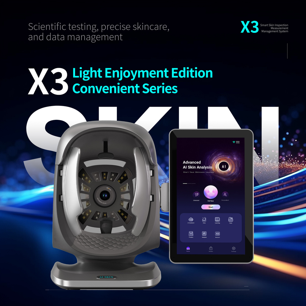 X3 Light Enjoyment Edition Convenient Series - analisador cinza com tela Advanced AI Skin Analysis