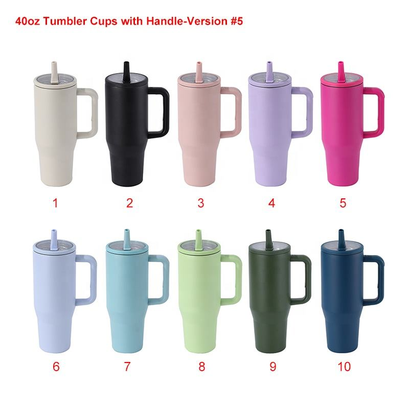 Tumbler 40oz Version 5 - 10 cores: bege, preto, rosa, lilás, pink, azul, tiffany, verde, militar, marinho