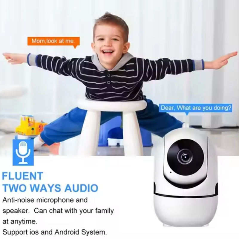 Câmera WiFi - áudio two-way e compatibilidade iOS e Android