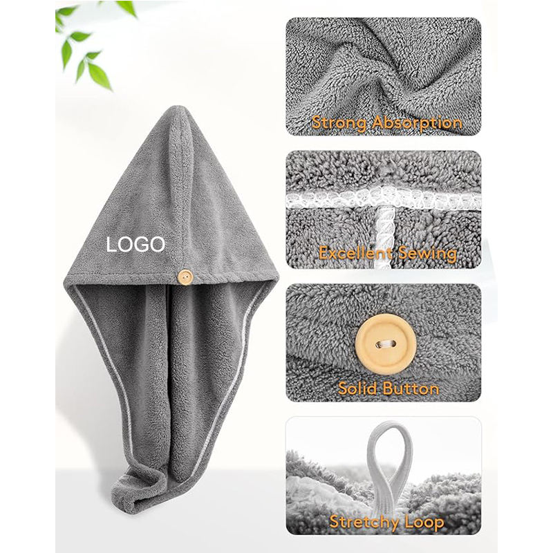 Infográfico: Strong Absorption, Excellent Sewing, Solid Button, Stretchy Loop