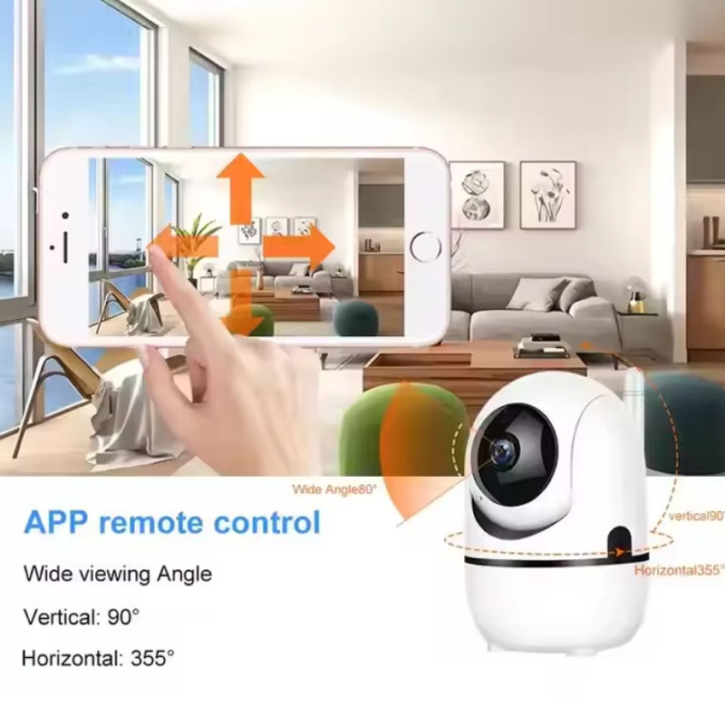 Controle via APP - ângulo vertical 90° e horizontal 355°