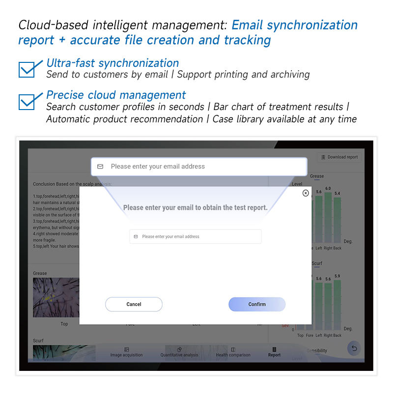 Cloud-based management: sincronização por e-mail, arquivamento e recomendação automática de produtos