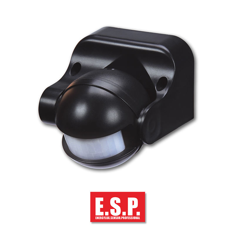 Sensor PIR E.S.P. preto para parede
