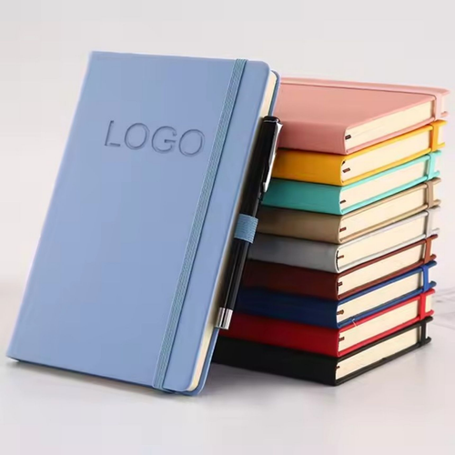 Caderno A5 Personalizável - Várias cores capa dura couro PU