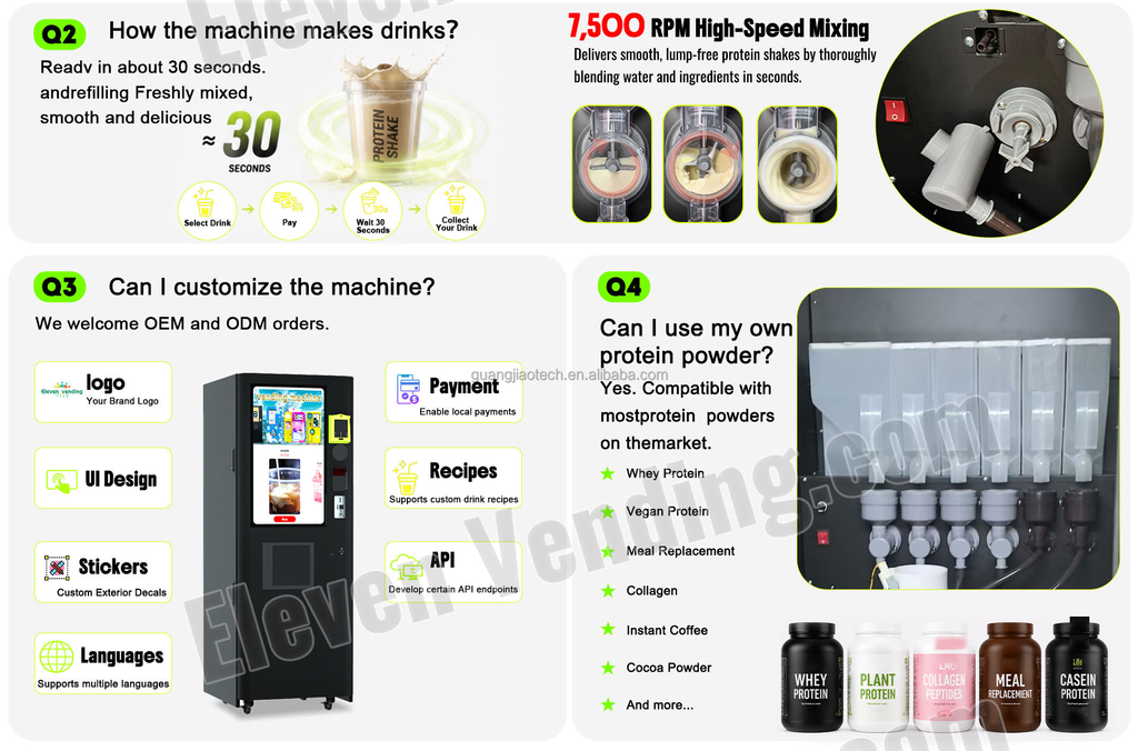 GJ711 - Como a máquina prepara o shake e personalização OEM