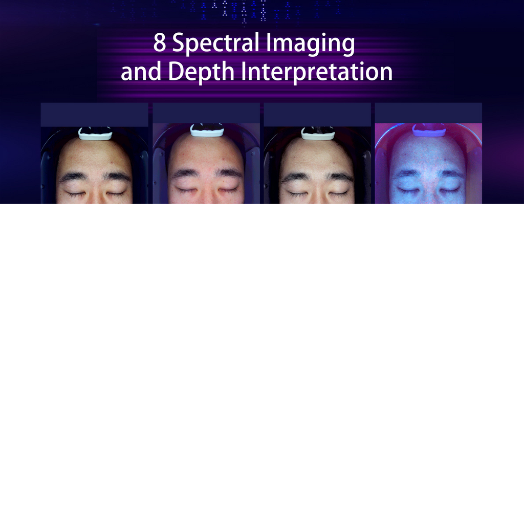 8 Spectral Imaging and Depth Interpretation - 4 imagens faciais em diferentes espectros de luz