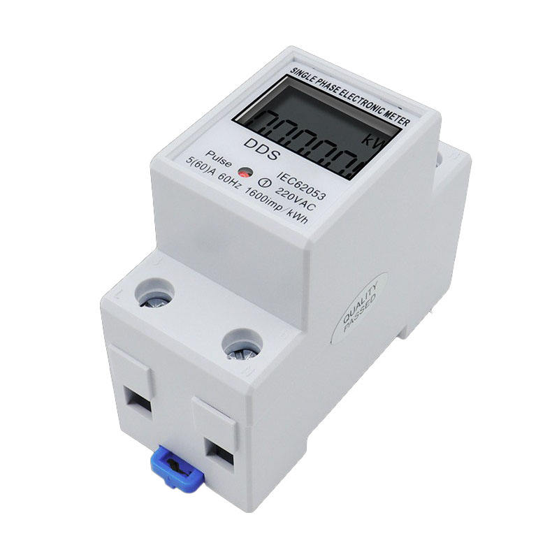 Medidor de energia DDS ELEWISE - vista lateral com conexões