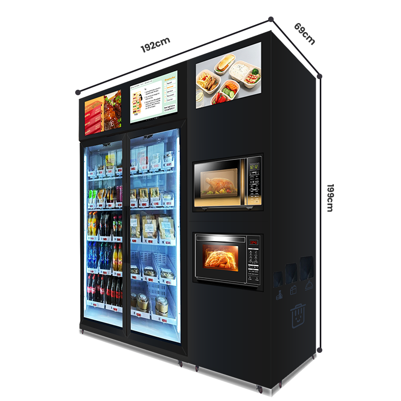Máquina Vending Alimentos Frescos - Dimensões 192x69x199cm
